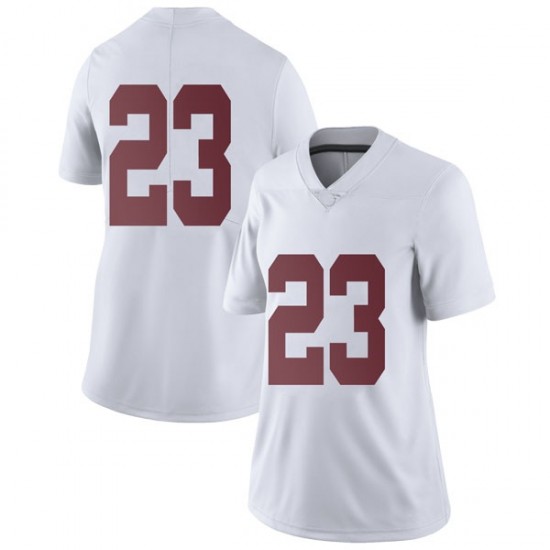 Alabama Crimson Tide Women's Jarez Parks #23 No Name White NCAA Nike Authentic Stitched College Football Jersey LF16K67WT
